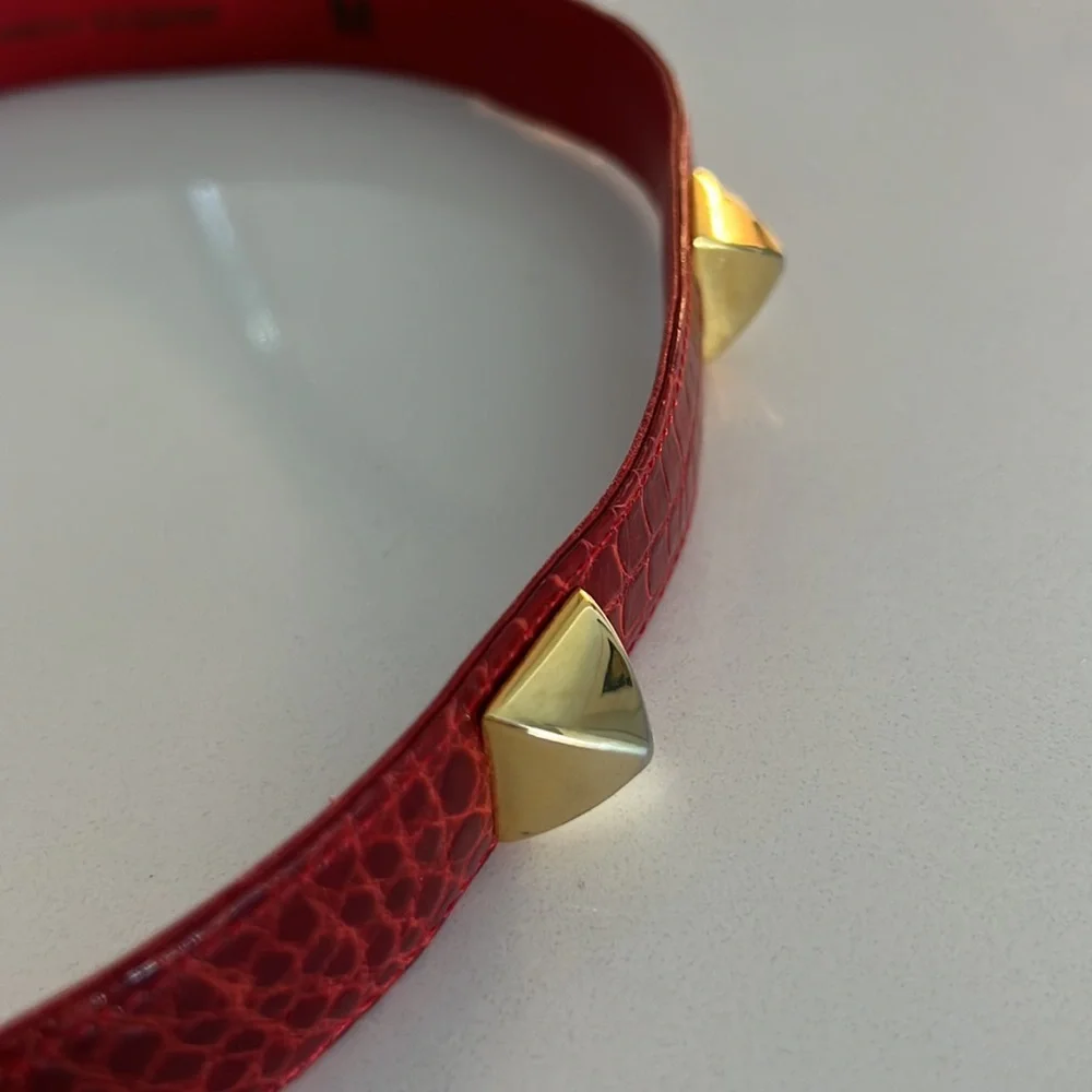 Alligator Roman Studs Gold Hardware  1